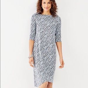 J. Jill Wearever Asymmetric-Hem Printed Dress
